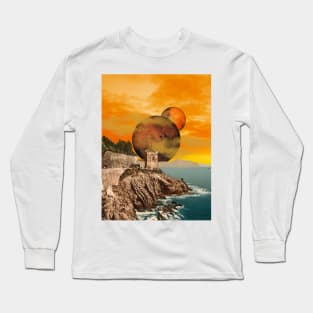 Just Beyond The Coast - Surreal/Collage Art Long Sleeve T-Shirt